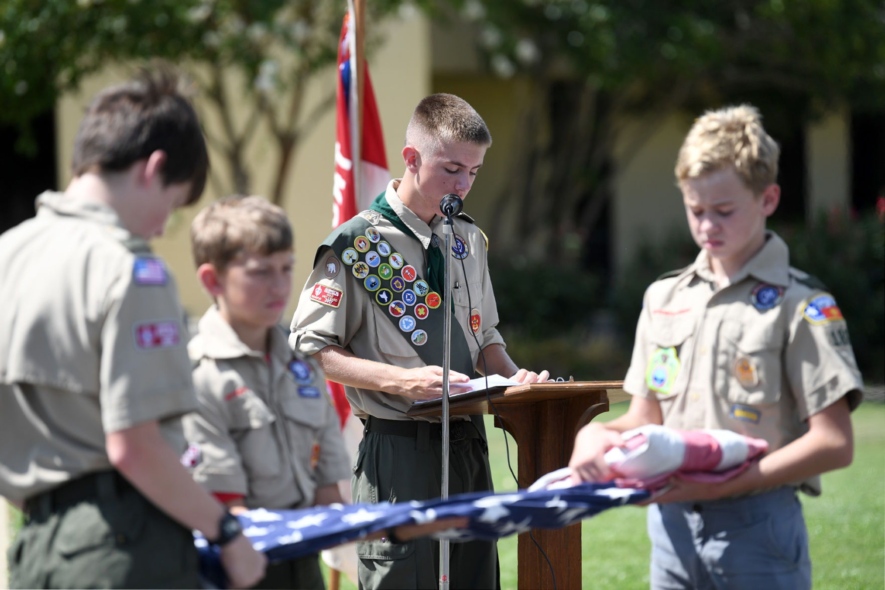 Flag retirement ceremony